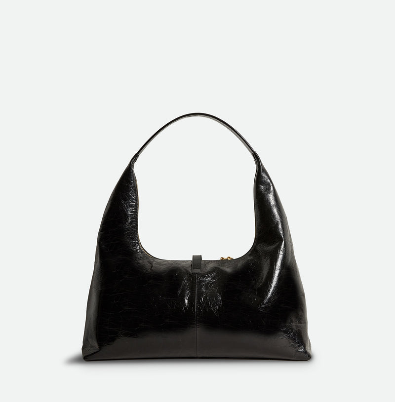 Jumbo Classic Leather Bag Black