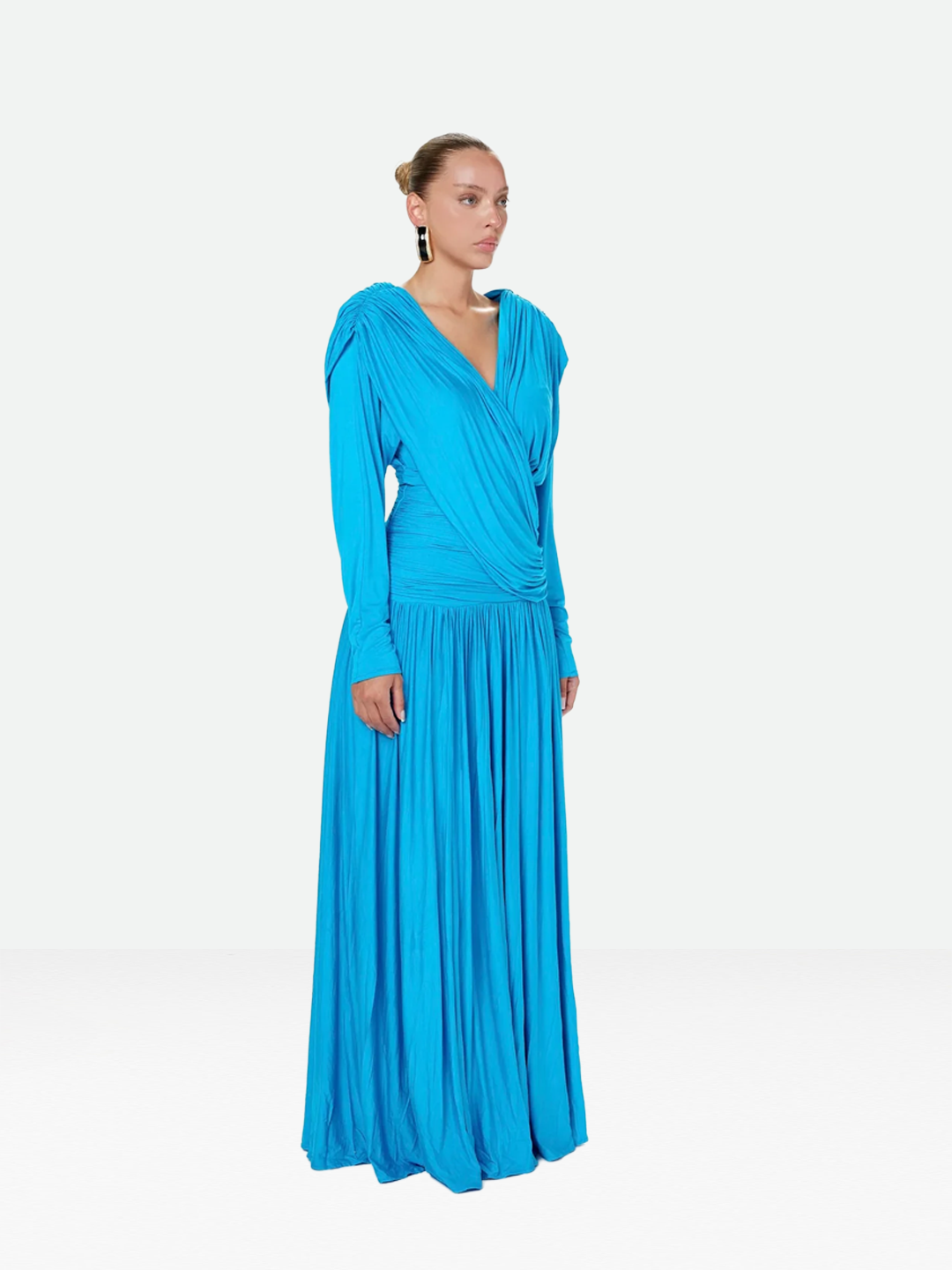 Long Sleeve Draped Dress | AMYSHEHAB Long Sleeve Draped Dress | AMYSHEHAB
