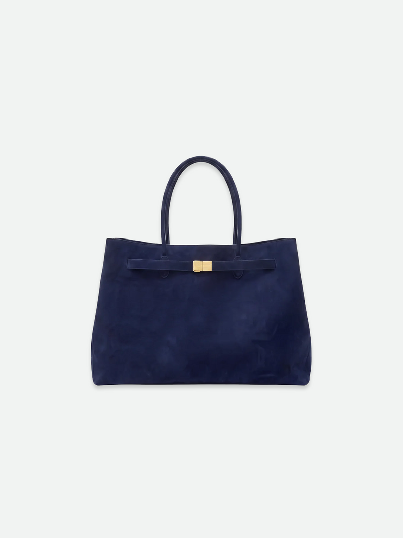 Giant Navy Suede Bag